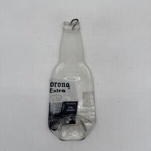 Flattened Glass Corona Extra Bottle Wall Hang/ Spoon Rest